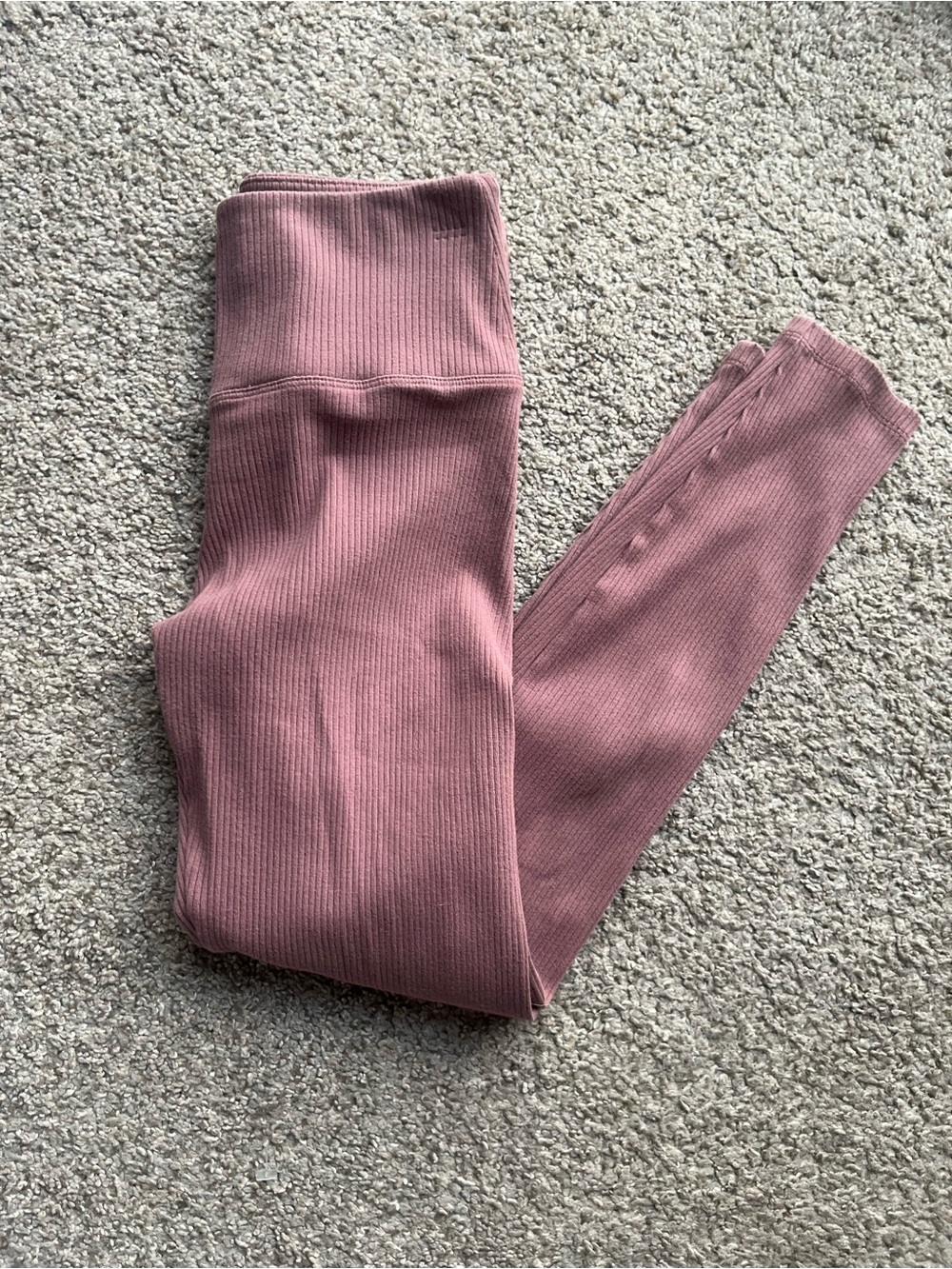 PINK Victoria's Secret Ribbed High-Waist Leggings - Dusty Rose